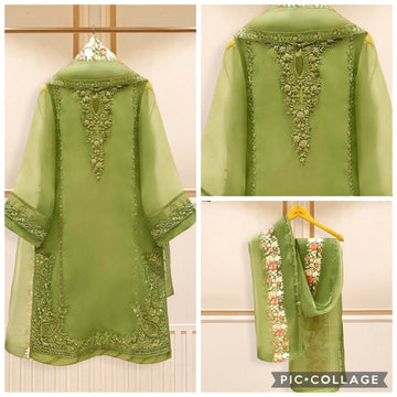 AS-27 EmbroideDressred Unstitched 3 Pcs